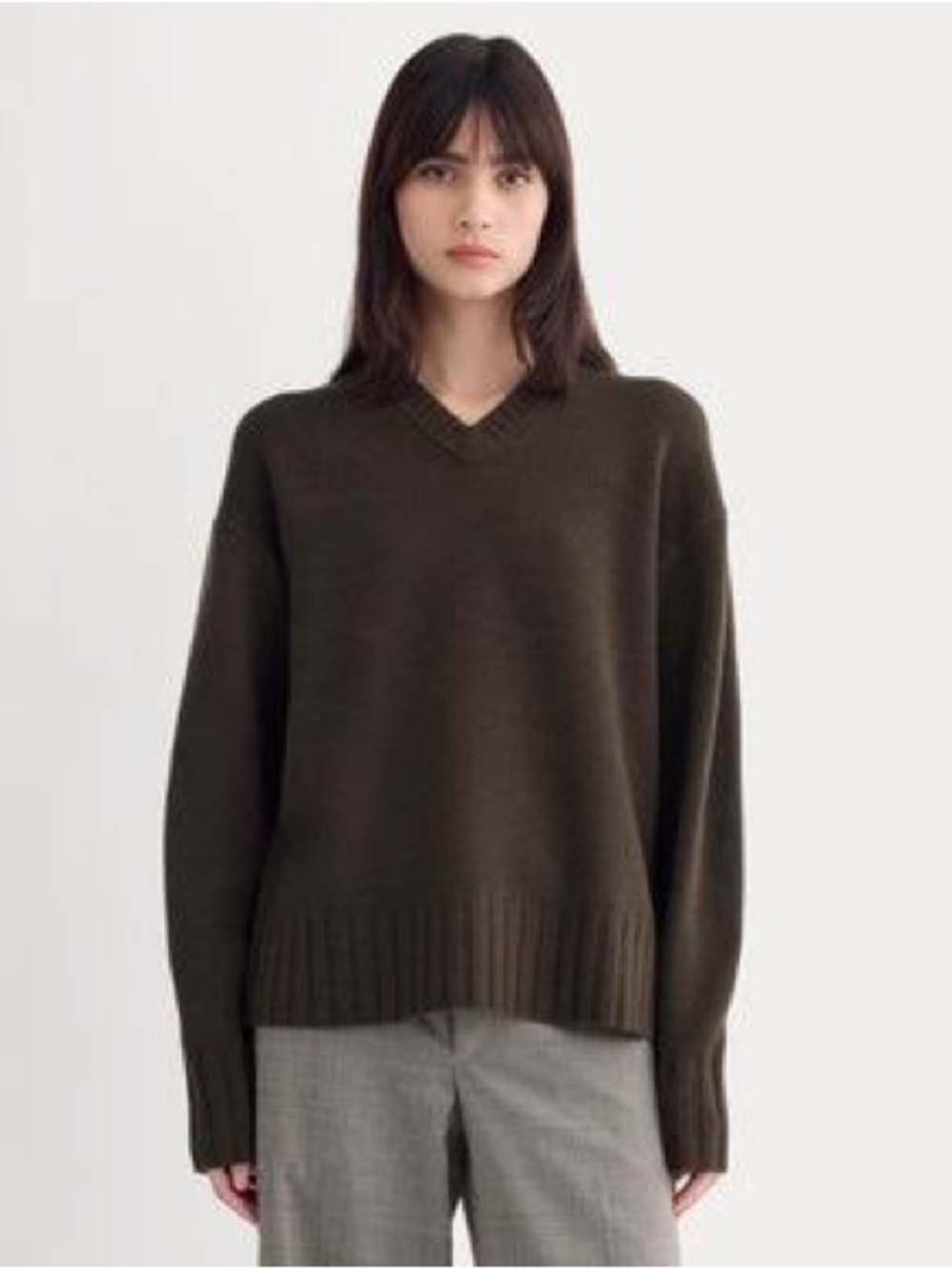 V-NECK SWEATER IN EXTRAFINE LUXE MERINO Size XS